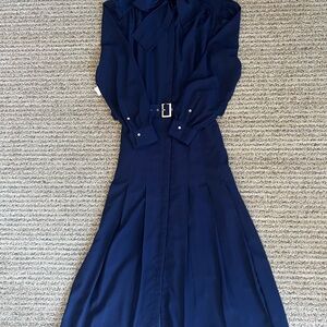 Babaton Deep Blue Long Sleeve Dress